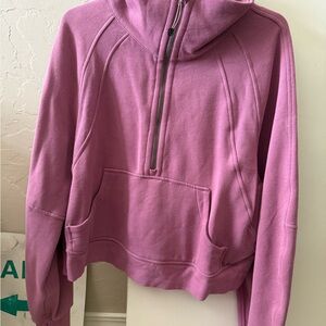 Lululemon Scuba Oversized Funnel Neck Half Zip velvet dust XS/S